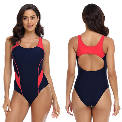 Women One Piece Sports Rashguard Summer Beachwear Racerback Bathing Suits