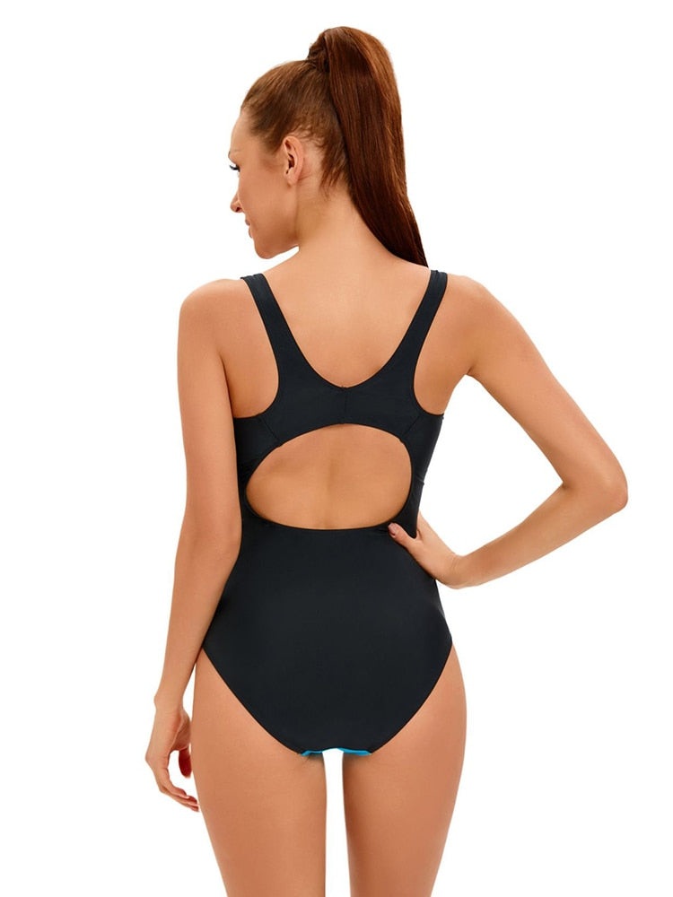 Women One Piece Rashguard Surfing Sporty Swimwear Beachwear