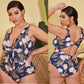 Women Swimsuit One Piece Plus size Floral Swimwear