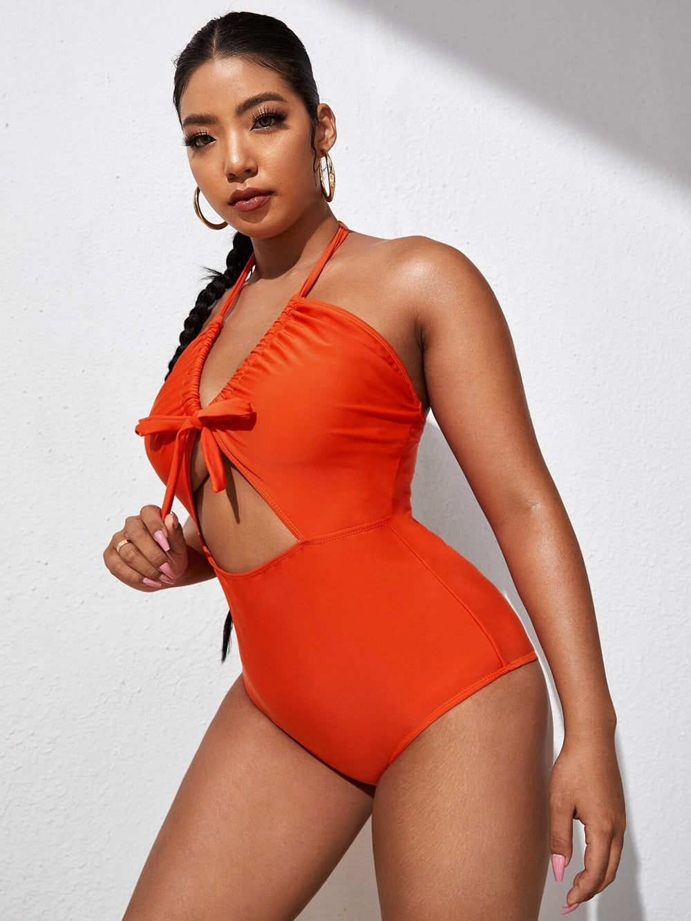 Women Swimsuit One Piece Plus size Floral Swimwear