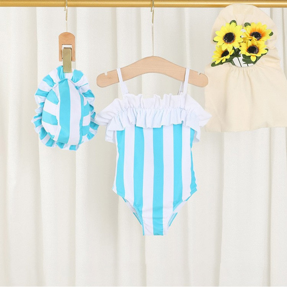 Kids Girls Big Bow Swimwear Summer Swimsuit