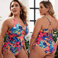 Women Swimsuit One Piece Plus size Floral Swimwear