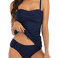 Women Summer Two Pieces Solid Colors  Tankini Swimsuit