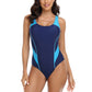 Women One Piece Sports Rashguard Summer Beachwear Racerback Bathing Suits