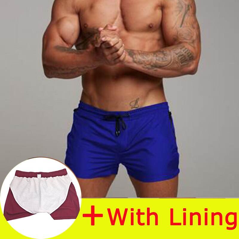 Men Summer Swimwear Trunks Boxer Briefs Beach Shorts Swimsuit