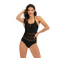 Women Black one-piece suits Swimsuit Plus size Swimwear women wear trikini Push Up Monokini Swimming high cut swim Suit