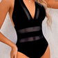 Women New Sexy Mesh Patchwork Swimwear One Piece Swimsuit Female Push Up Monokini Bathers Bathing Suit Beachwear