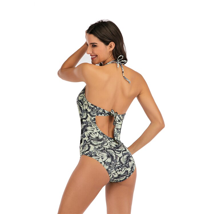 Women Black one-piece suits Swimsuit Plus size Swimwear women wear trikini Push Up Monokini Swimming high cut swim Suit