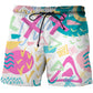 Men's 3D Printed Design Thin Swimming Beach Shorts