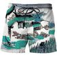 Men's 3d Print Beach Casual Summer Swimming Shorts