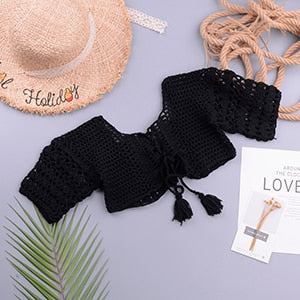 Women Swimsuit Crochet Bikini Top Knit Bikinis Women's Swimming Swimwear