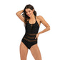 Women Black one-piece suits Swimsuit Plus size Swimwear women wear trikini Push Up Monokini Swimming high cut swim Suit