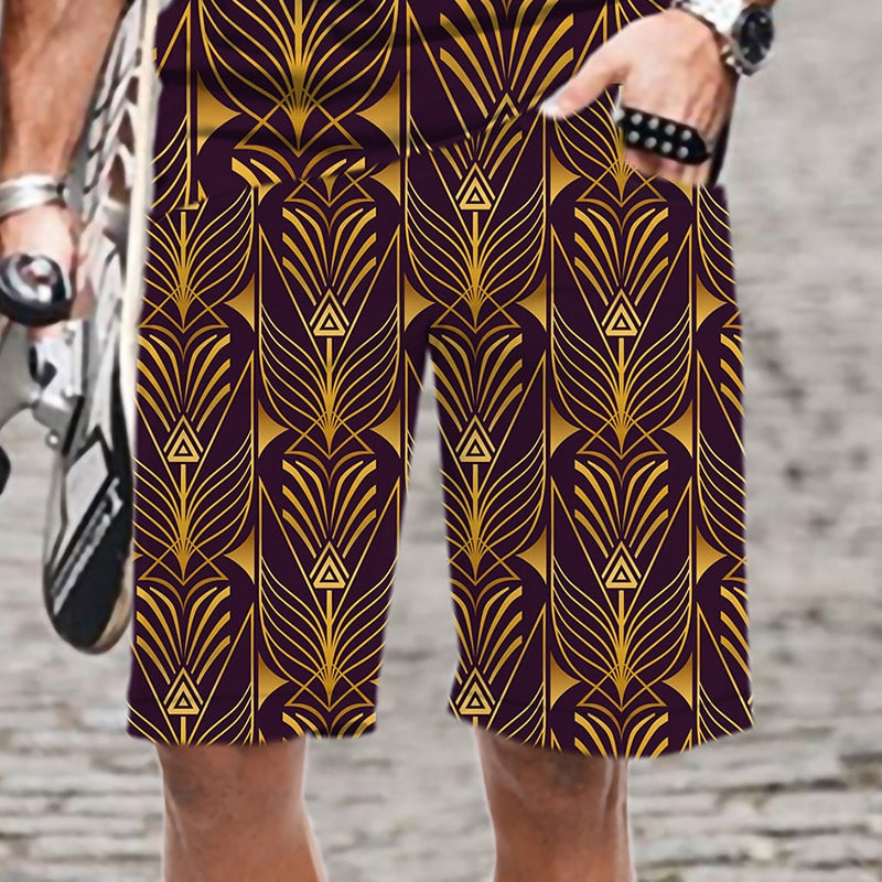 Men's Shorts Abstract Pattern 3D Printed Casual Fashion Short