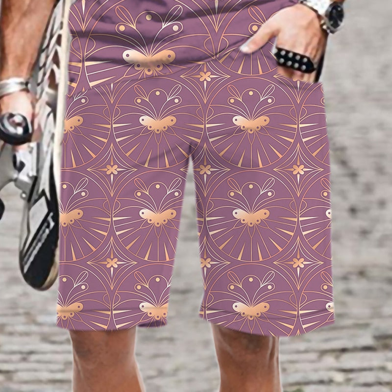 Men's Shorts Abstract Pattern 3D Printed Casual Fashion Short