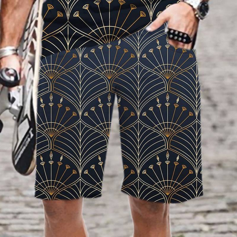 Men's Shorts Abstract Pattern 3D Printed Casual Fashion Short