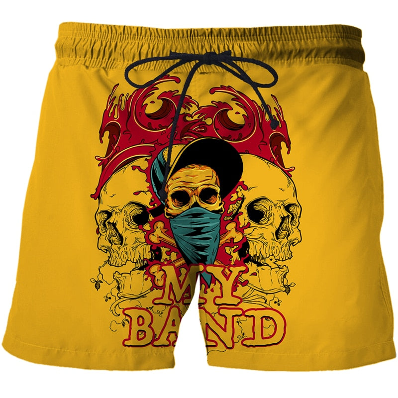 Men;s 3d beach pants Cartoon animal printed Swim Shorts