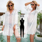 women Bikini Cover-Ups Long White Tunic Casual Summer Beach Dress