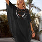 Women  Bikini Cover Up with Fringe Trim Women  Hollow Tunic Beach Dress