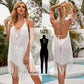 women Bikini Cover-Ups Long White Tunic Casual Summer Beach Dress