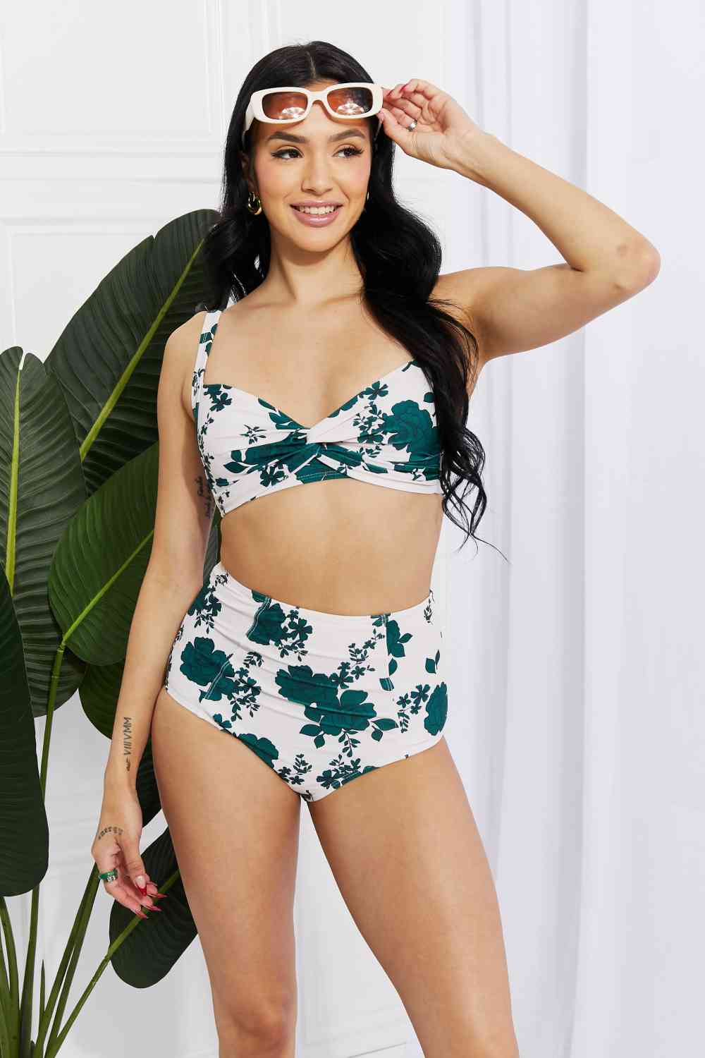 Women's Marina West Swim Take A Dip Twist High-Rise Bikini in Forest