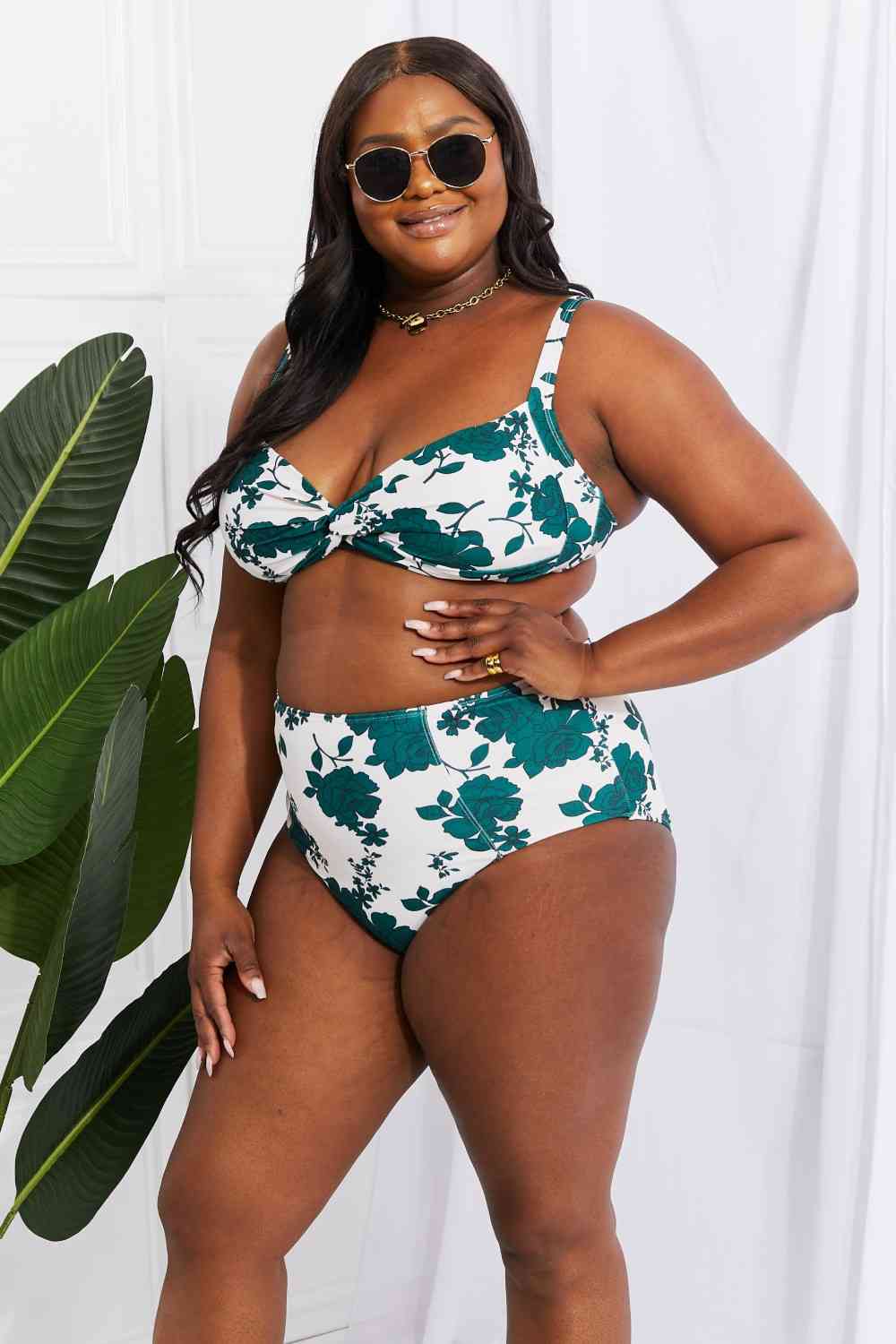 Women's Marina West Swim Take A Dip Twist High-Rise Bikini in Forest